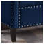 Banc de rangement capitonné en velours bleu marine avec garniture cloutée et pieds en bois d'hévéa-130021759-130021762
