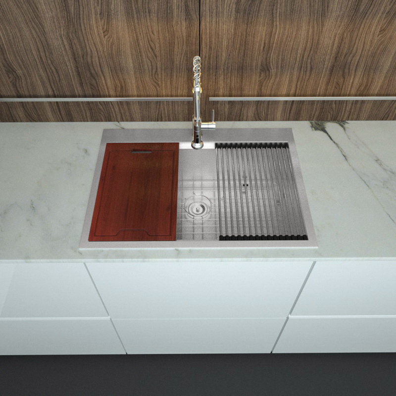 Kitchen Sink, 10" H x 22" W x 28" D