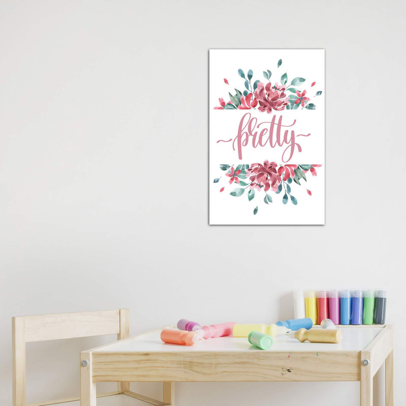Jolie fleur - impression d'art graphique, Toile tendue, Pas de tapis, H 60 po x l 40po x P 1,5 po