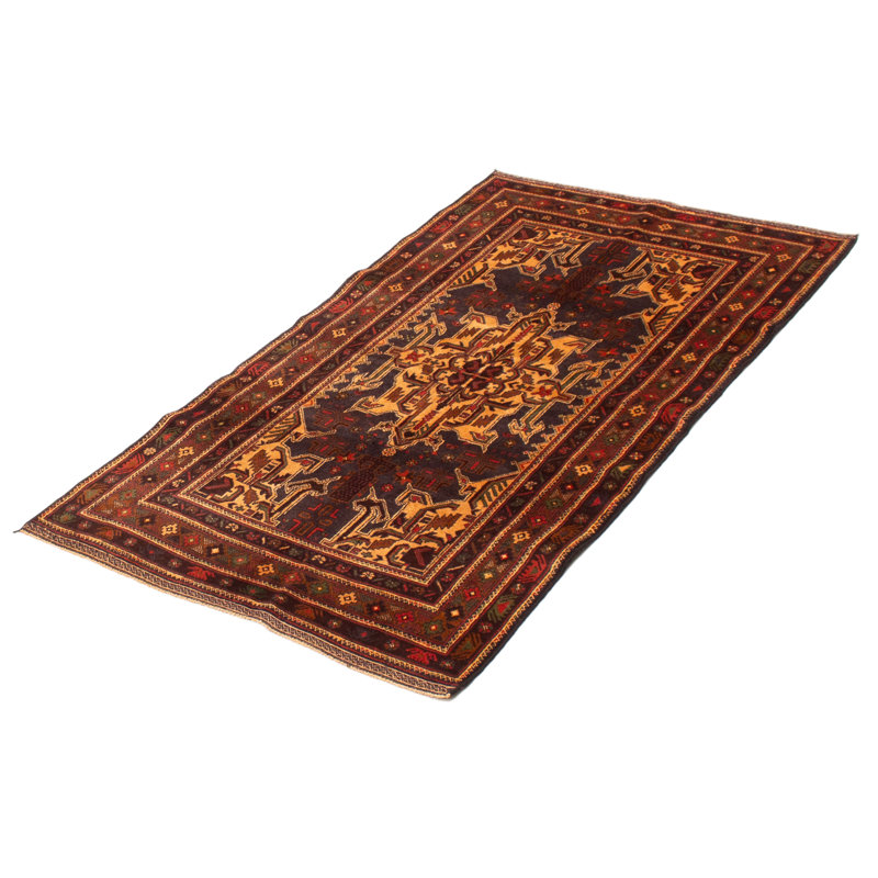 Tapis rectangulaire nouvel âge en laine 3 pi 8 po x 6 pi 5 po One-of-a-Kind
