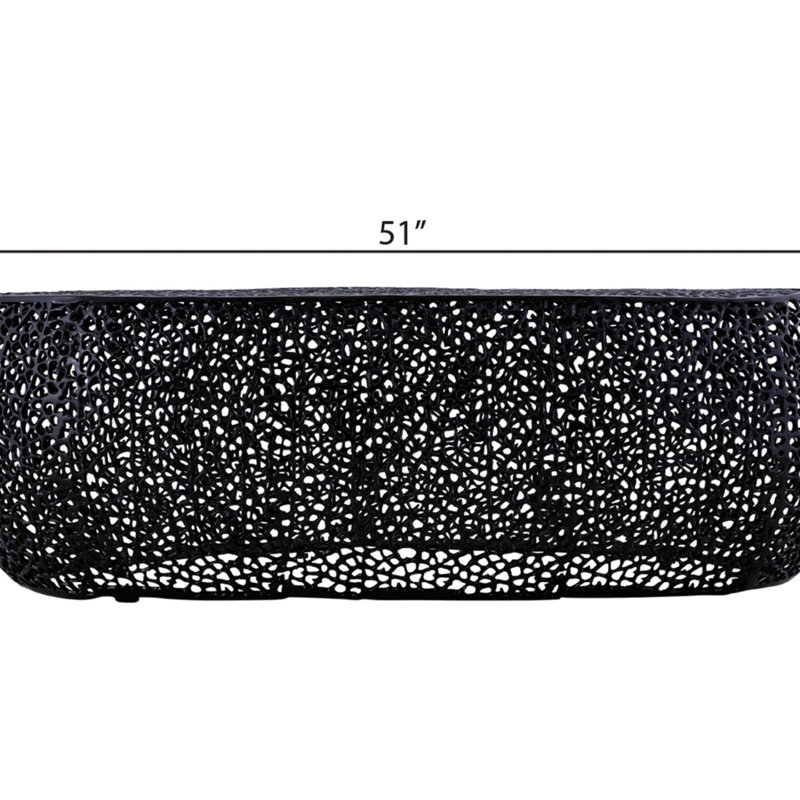 Table basse ovale, moderne et contemporaine, Noir