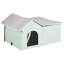 Maison pour chat pliable et chauffée avec grand abri - coussin chauffant imperméable de 18 W, élévation de la température de 20 ° C, protection contre les coupures de courant, thermostat intelligent, isolation en aluminium et coton perlé, couverture