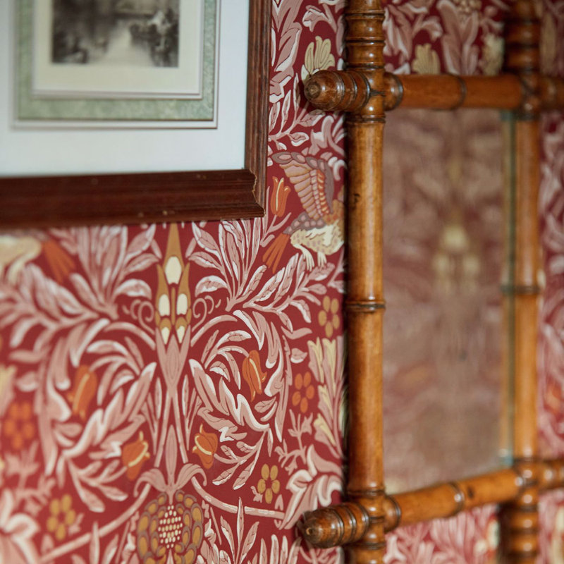 Bird Wallpaper, Madder/Weld