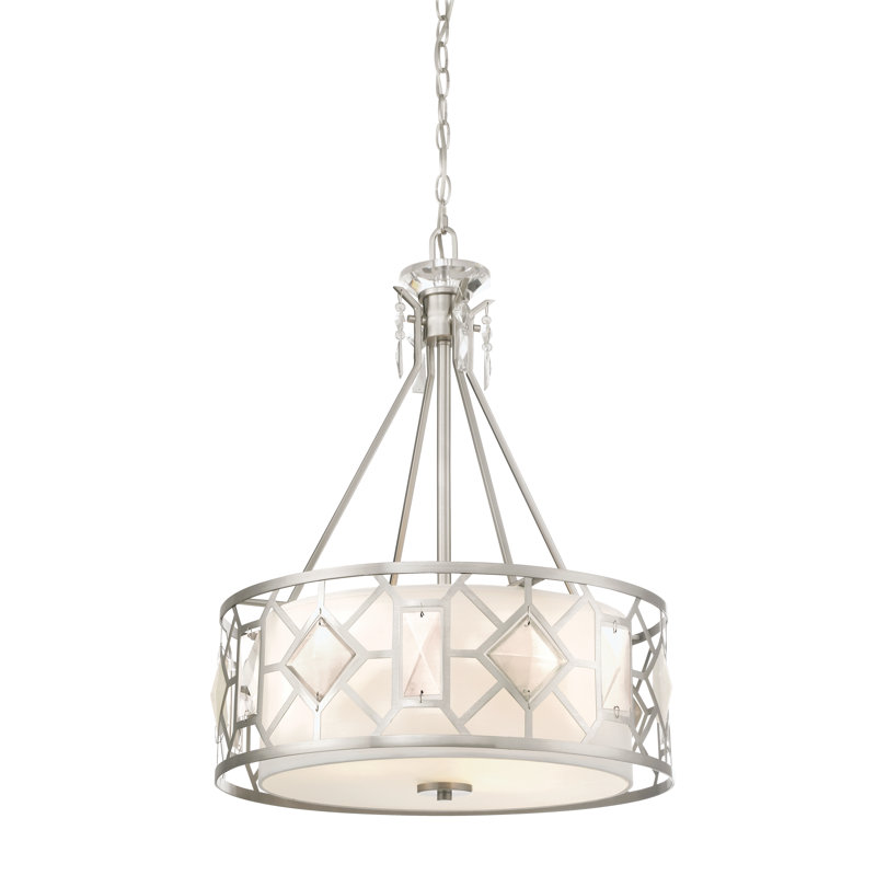 Cauthen 3 - Light Dimmable Drum Chandelier