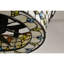 Ventilateur de plafond lumineux en verre Tiffany ivoire et ambre Fleur Carousel