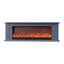 Foyer en bois massif gris Drak