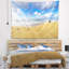 Tapisserie «Seashore Sea Beach on Cloudy Winter Day»-28507753