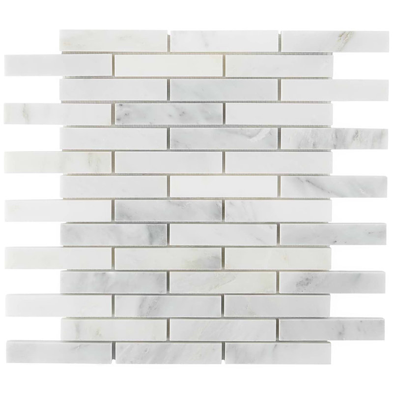 Asian Statuary 12x12 Brick Polished Marble Mosaic Tile