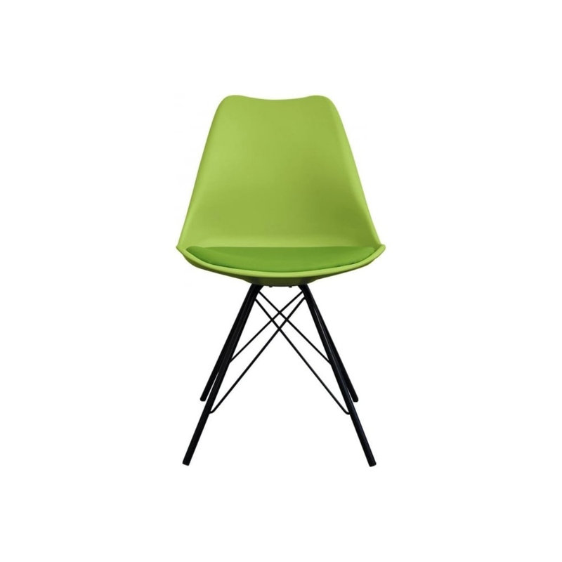 Aneta Plastic Side Chair, Green