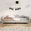Lit de jour rembourré en tissu Sherpa pour enfants confortable avec dossier en forme de nuage-137639462-137639460