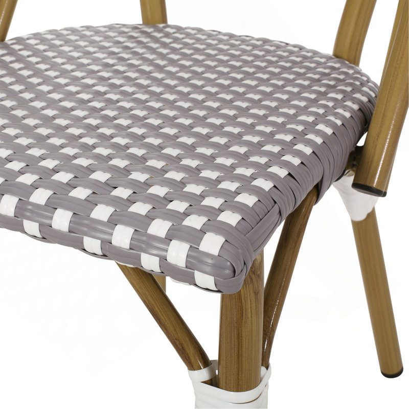 Chaise French (ensemble de 2), Blanc / Gris