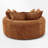 Upholstered Oversized Round Barrel Sofa Chair-1982638620