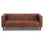  Canapé Chesterfield en cuir véritable 84 po-193946136