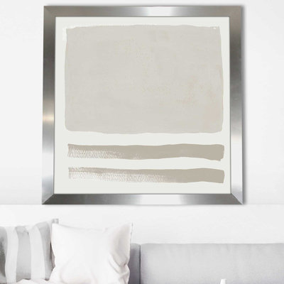 «Gray Horizontal Space Abstract (Square)» par Patricia Pinto, reproduction