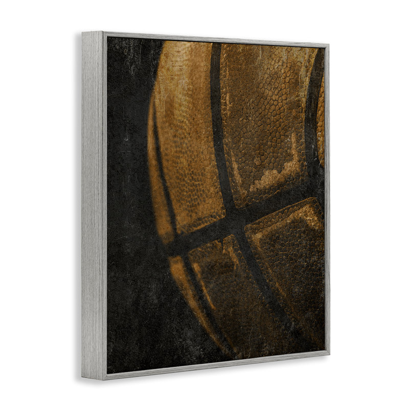 Giclée encadrée de basket-ball rétro, design par Kim Allen, H 30 po x l 24 po, Estampe numérique Farmhouse