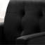 Black Velvet Armchair, 27.5", Square Arms, Full Foam Seat Cushion Comfy Feel 16.14" Height, Back
