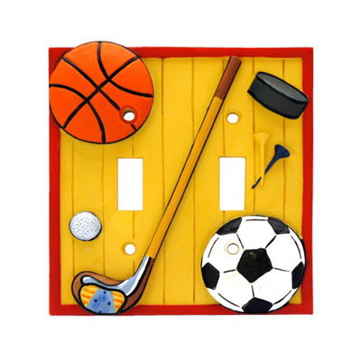 Let's Play 2-Gang Toggle Light Switch Wall Plate