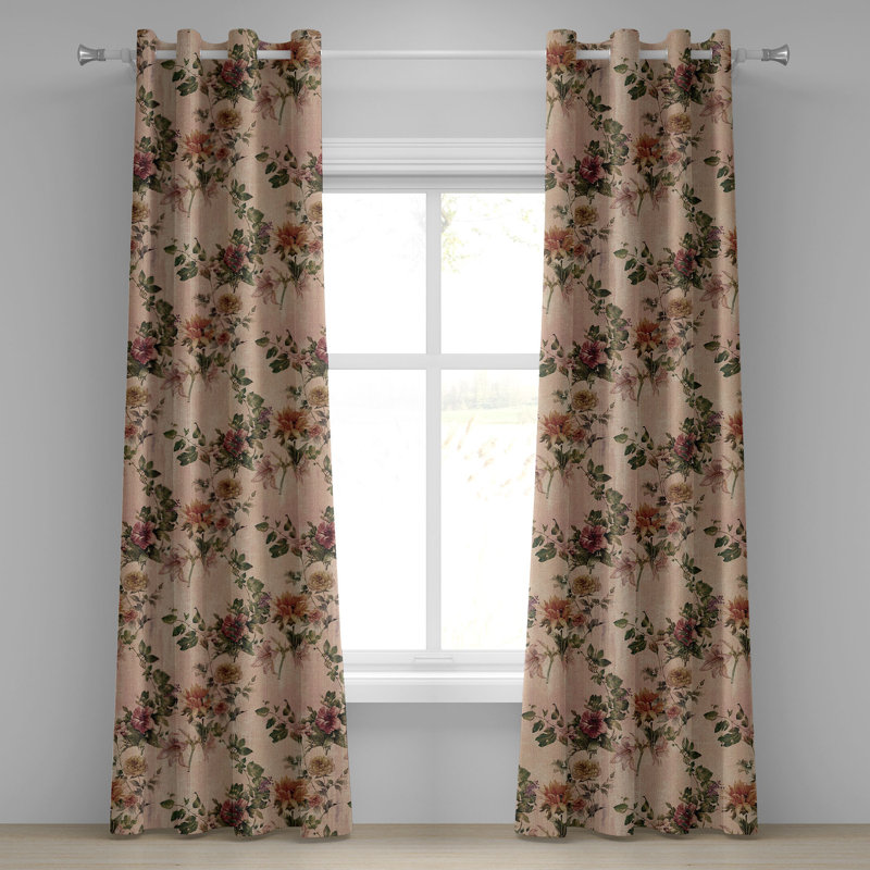 Karren Semi Sheer Curtain Pair
