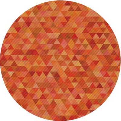 Tapis orange tissé à la machine