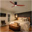 Ventilateur de plafond encastré à profil bas en bois massif 52 po avec lumière et moteur silencieux réversible 52 po Mordern Farmhouse