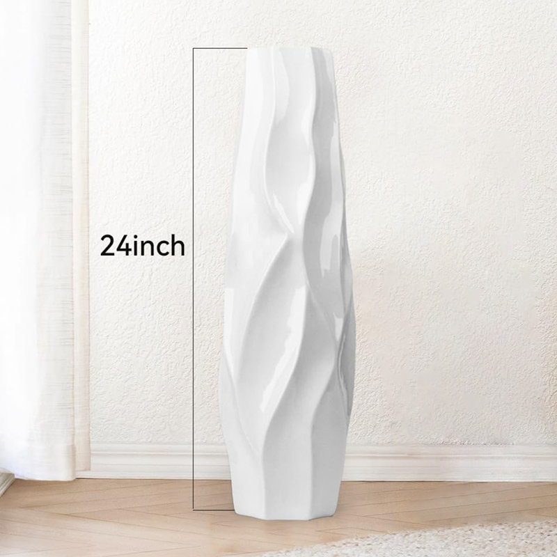 Vase à fleurs en céramique de 24 pouces