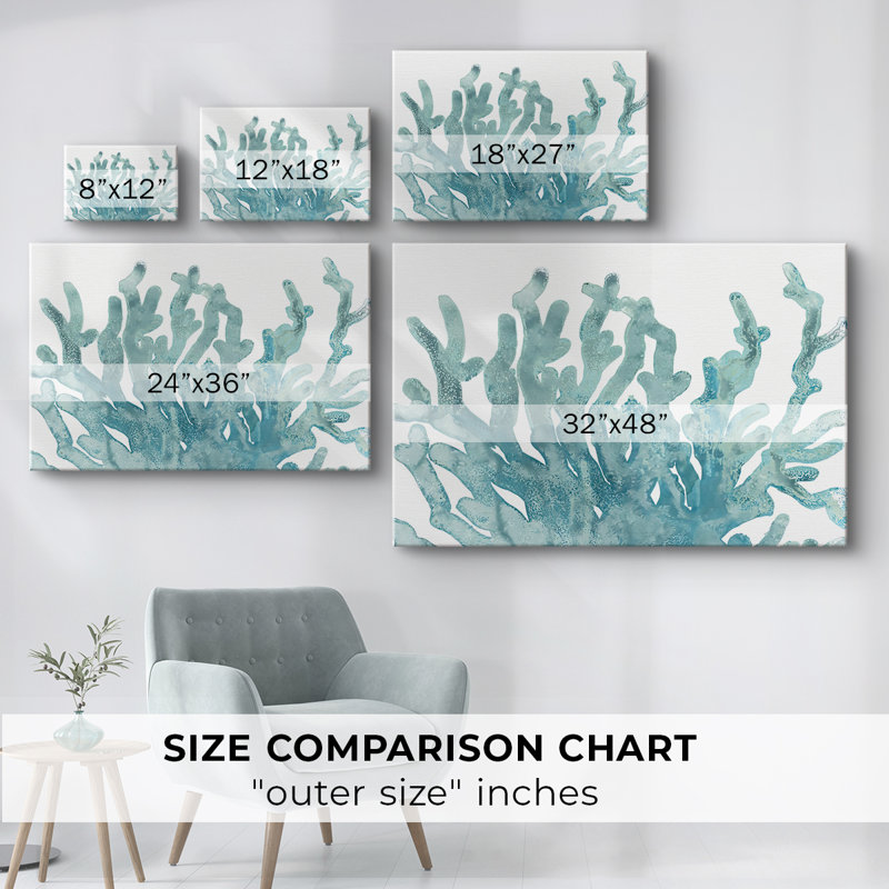 Blue Macro Coral III -Galerie enveloppée Cavas, 12 x 18