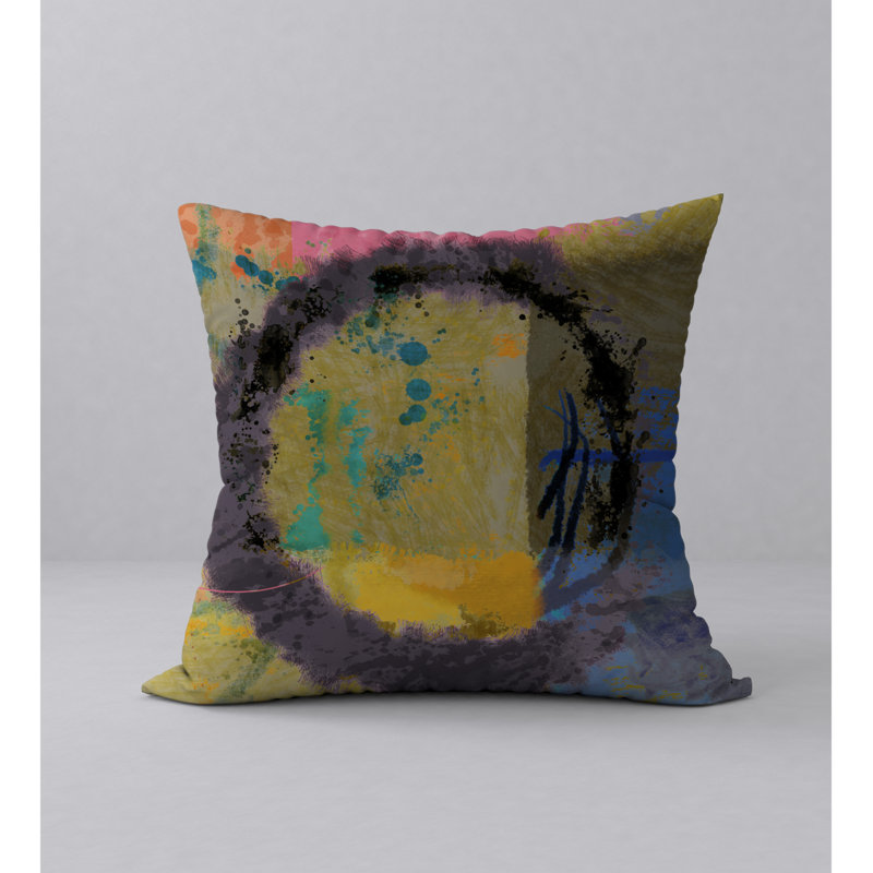 Victor Abstract Reversible Throw Pillow, 18" x 18"