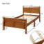 Structure de lit simple en bois massif avec tête de lit et - en bois massif, convient au matelas, aucun sommier requis, assemblage facile, ressort, installation intégrée à la plateforme,