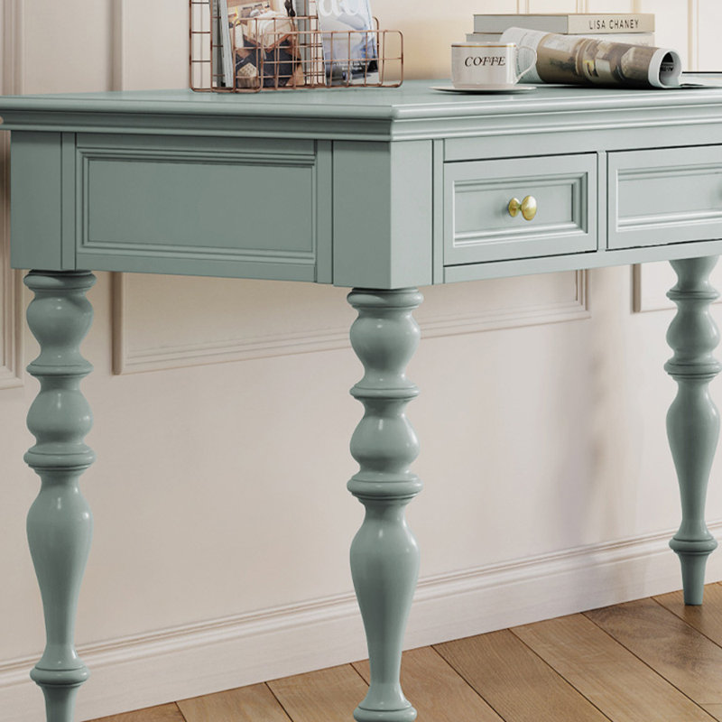 Bureau de rangement style français, Bleu clair, H 30,71 po x l 59,06 po x P 23,62 po