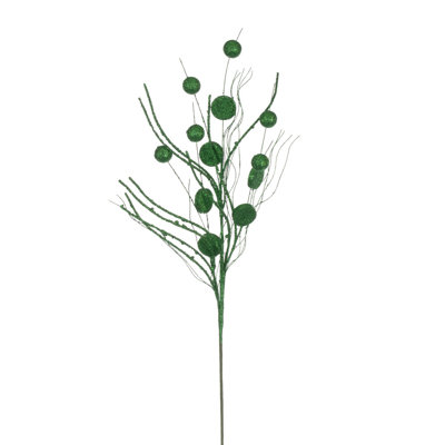 Vaporisateur de 33 po Ball and Coin Glitter Twig, 6 par sac.
