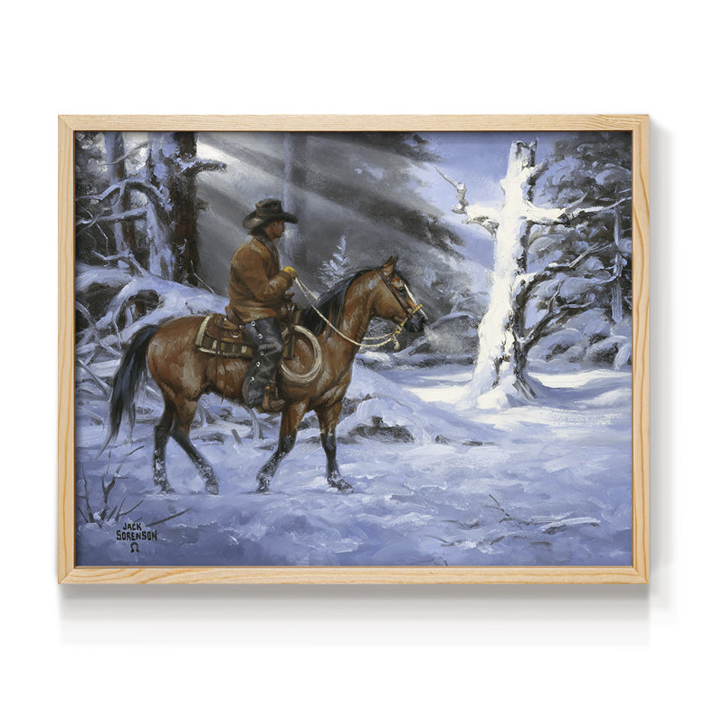 «Silent Night, Sainte Nuit», reproduction encadrée, Naturel, H 16 po x l 20 po