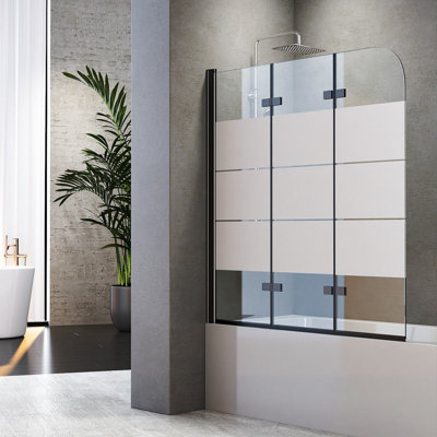 48'' - W x 55'' H Folding / Bi-Fold Door Frameless Tub Door with