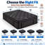 Matelas hybride extra ferme de 35,5 cm (14 po) livré dans une boîte, avec ressorts ensachés individuellement, isolation des mouvements, soutien des bords et soulagement des points de pression, noir mat-1691522576