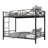 Twin-Over-Twin Metal Bunk Bed with Safety Guardrails, Heavy-Duty Steel Frame, Industrial Space-Saving Design-1780743016