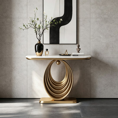 Console à pied ovale en anneau élégant