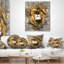 Tête de lion avec coussin de texture animal-30029143-30029147