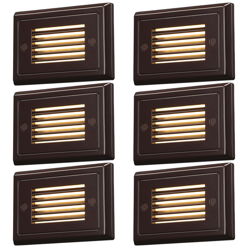 LED Hardwired Step Light Surface Mounted 3000K Warm White Waterproof Aluminum, Oil Rubbed Bronze