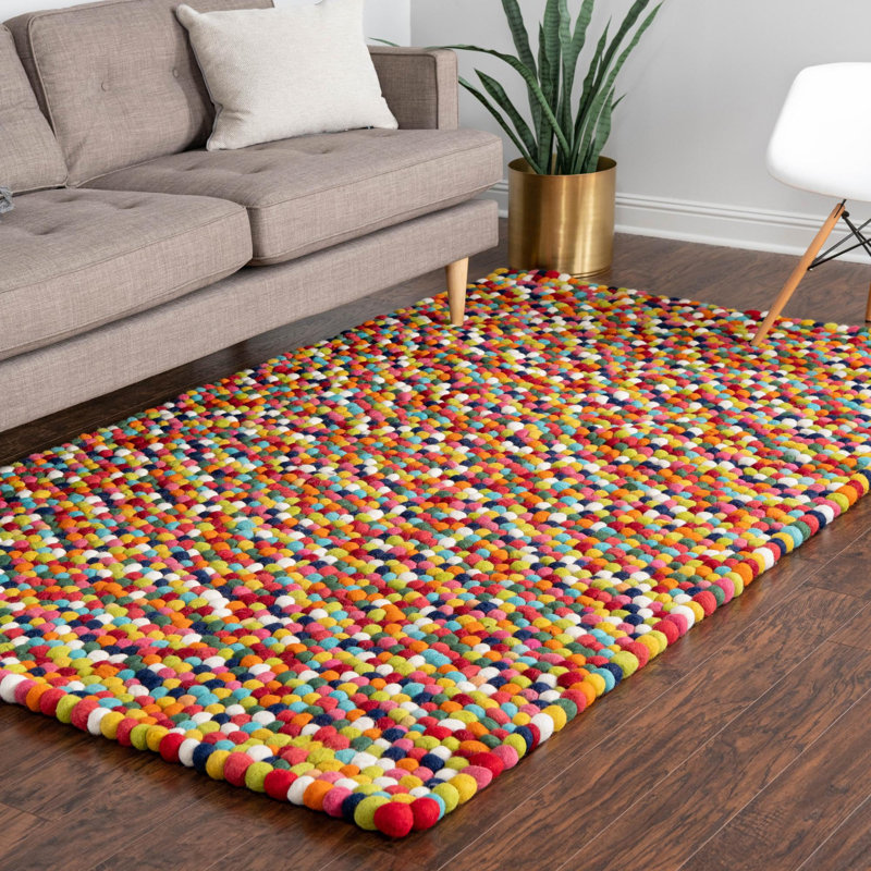 Apripdiff Wool Indoor Rug, Rectangle 5' x 8'