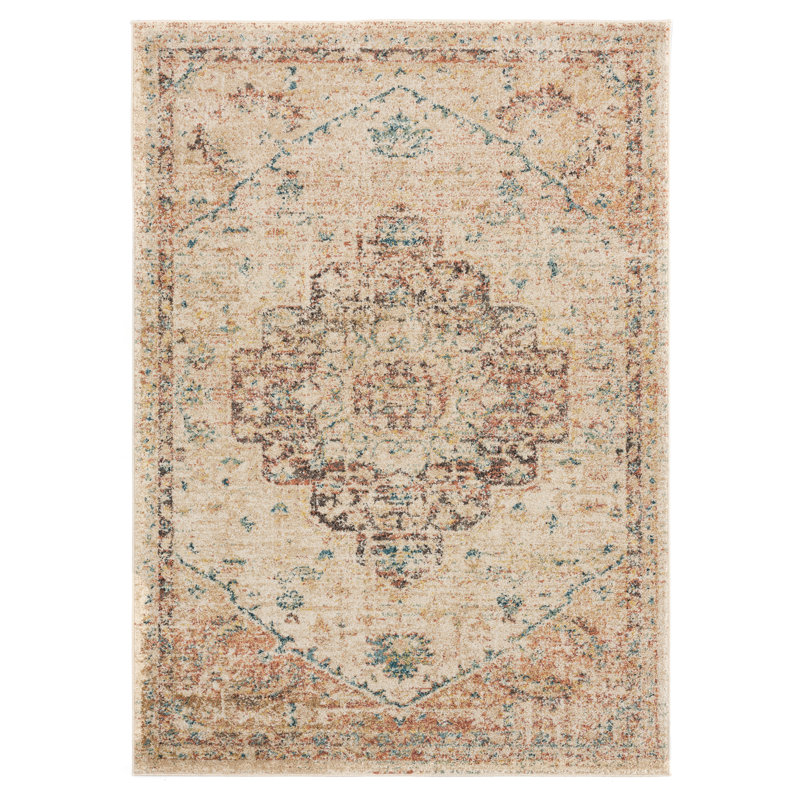 Scofield Synthetic Oriental Indoor Rug, Rectangle 5'3" x 7'2"