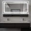 Miroir de salle de bain / meuble-lavabo lumineux en verre trempé anti-buée-52929273