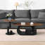 Ensemble de 2 tables gigognes de luxe, tables avec rangement pour le salon, ensemble de tables ovales et rondes, table centrale, table basse-109286405