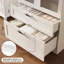 Armoire garde-robe à 2 portes avec tringle suspendue et 2 tiroirs Meissalivve