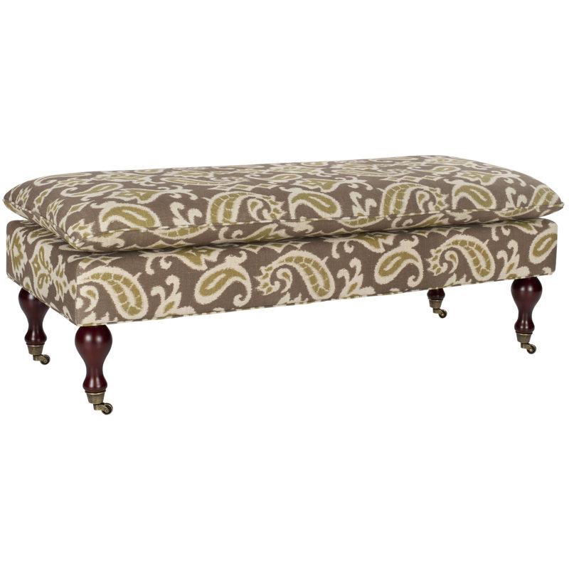Hampton Upholstered Bench, Brown / Green