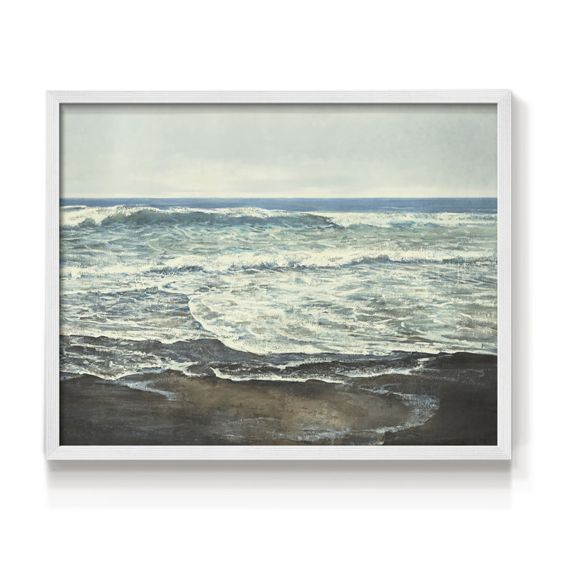 Réflexion côtière - reproduction encadrée - réarmable, H 11 po x l 14 po, Blanc