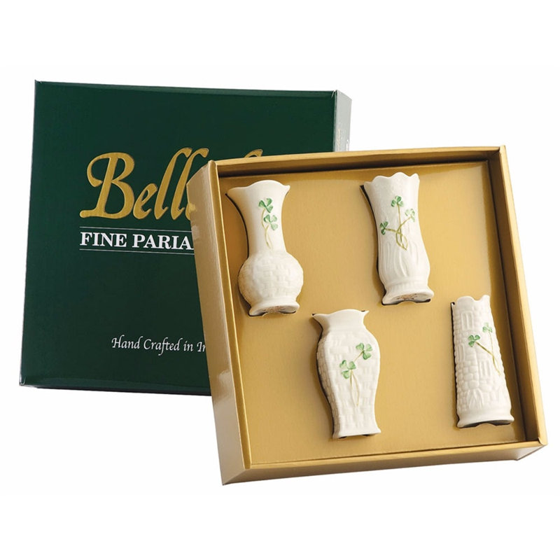  Ensemble de quatre mini vases Shamrock