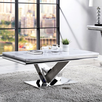 Table basse l 50,6 po Glam, chrome