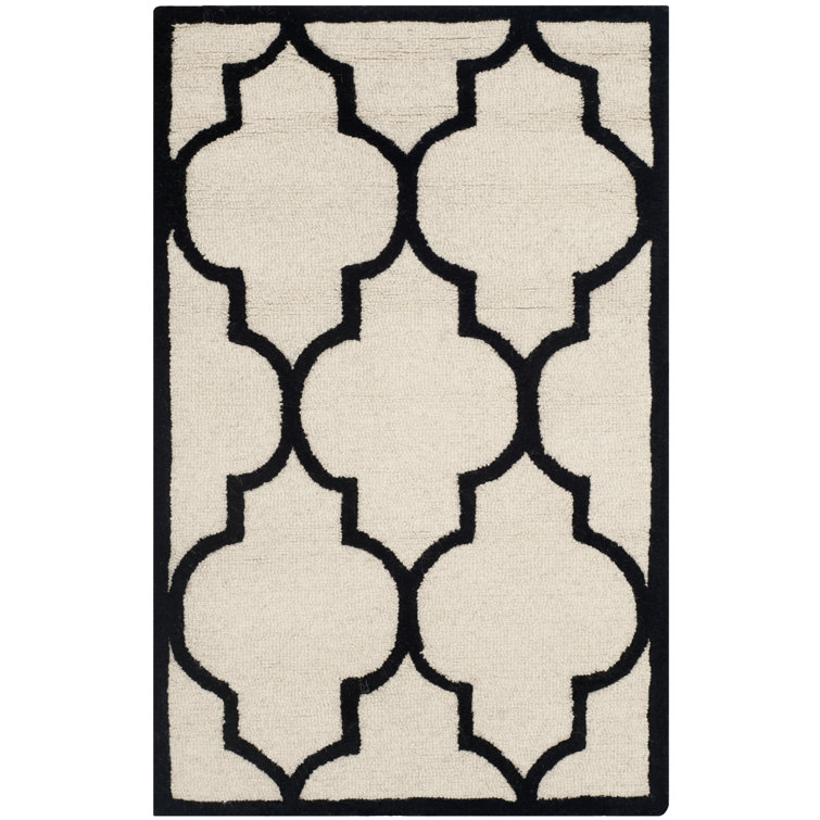 Rotteck Geometric Wool Hand Woven Area Rug