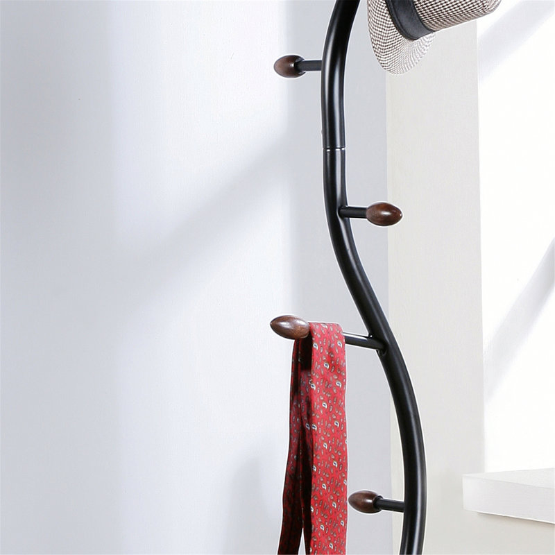 Freestanding Metal Coat Rack with 9 Hooks