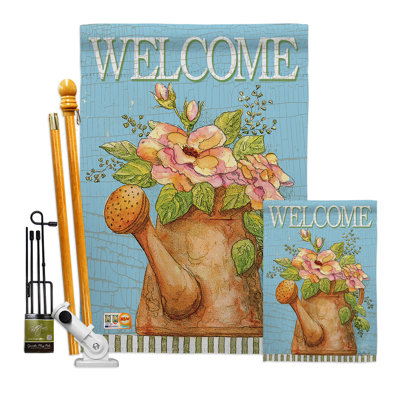 Welcome Watering Can - Impressions Decorative Flags Kit FK100051-BO