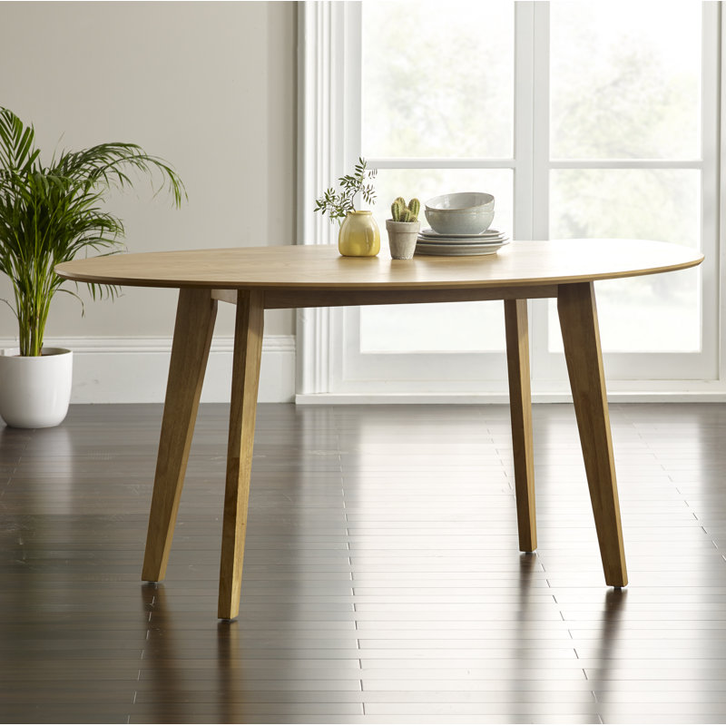 Klara Oval Solid Wood Base Dining Table